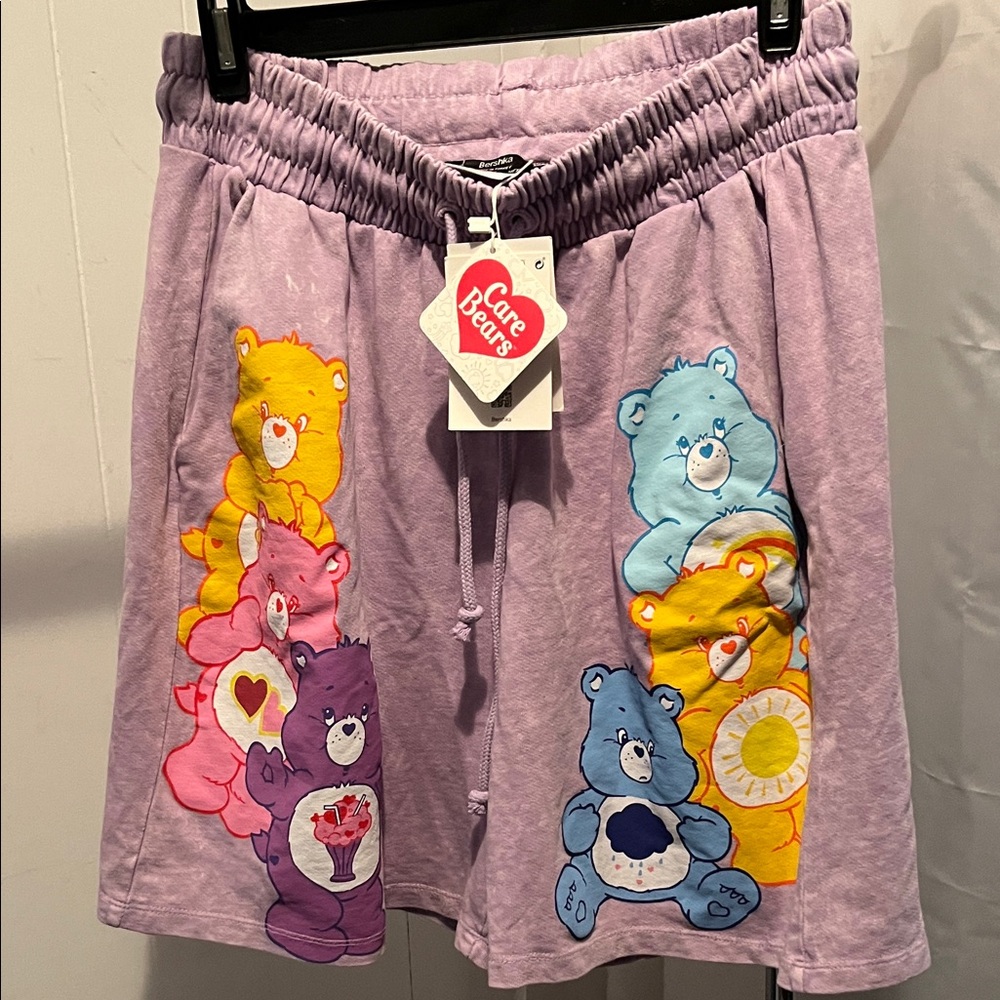 Care Bears Lavender Shorts with Colorful Graphics